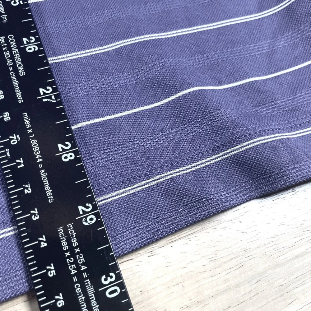 Nike‎ Golf Dri-FIT Striped Polo Shirt Mens Size XL Purple Athleisure Activewear - Picture 7 of 7